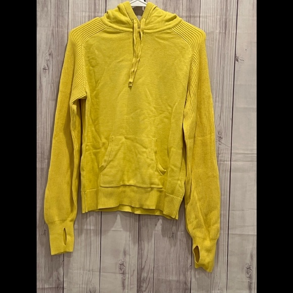 STYLE & CO hoodie sweater/ yellow sunray size M - Picture 4 of 7